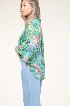 New Ibana Lurex Blouse With Print Talici | Green... | | Little Soho