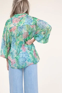 New Ibana Lurex Blouse With Print Talici | Green... | | Little Soho