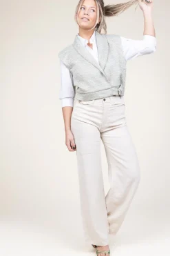 Online Aaiko Lurex Jacquard Waistcoat Letica | Green... | | Little Soho