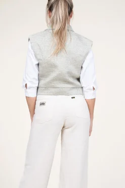 Online Aaiko Lurex Jacquard Waistcoat Letica | Green... | | Little Soho