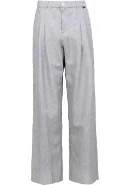 Online D-ETOILES CASIOPE Lurex Linen Pleated Trousers Genius | Grey... | | Little Soho