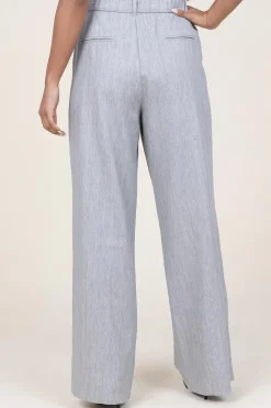 Online D-ETOILES CASIOPE Lurex Linen Pleated Trousers Genius | Grey... | | Little Soho