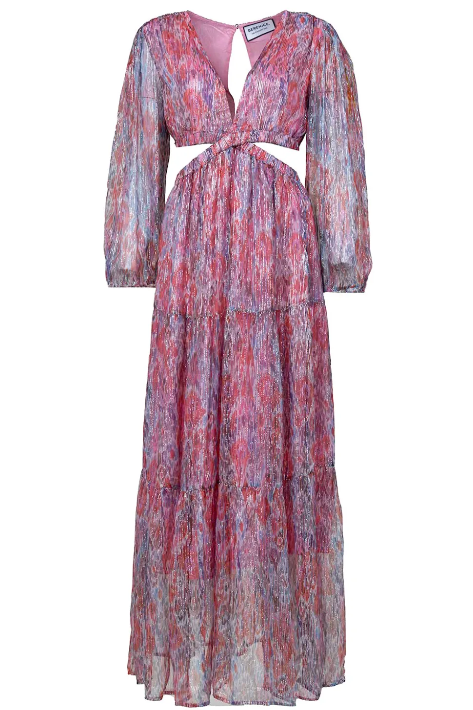 Store Berenice Lurex Maxi Dress Rainbow | Pink... | | Little Soho