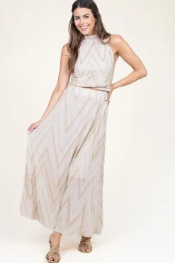 Clearance Liu Jo Lurex Midi Skirt Santa Maria | Nude... | | Little Soho