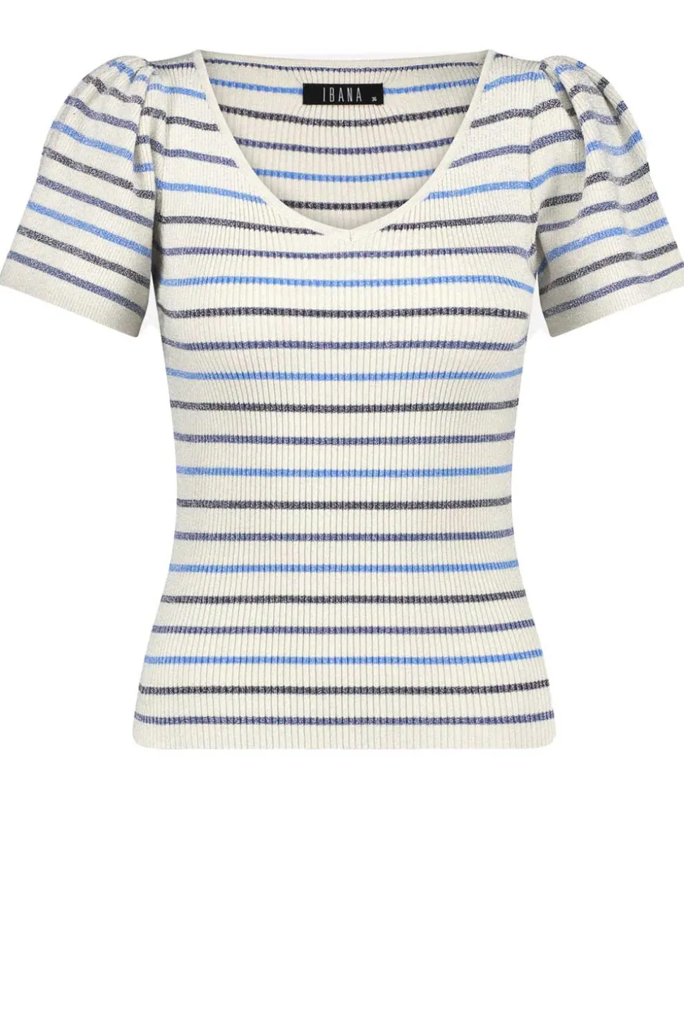 Outlet Ibana Lurex Top With Puffed Sleeves Thaira | Natural... | | Little Soho