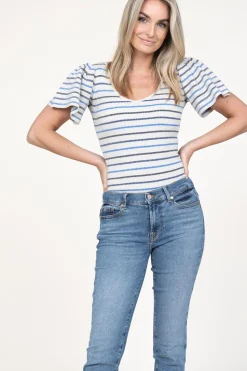 Outlet Ibana Lurex Top With Puffed Sleeves Thaira | Natural... | | Little Soho