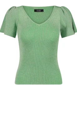 Online Ibana Lurex Top With Puffed Sleeves Thaira | Green... | | Little Soho