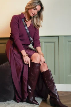 Cheap Toral Luxury Leather Western Boot Miu | Bordeaux... | | Little Soho