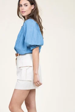 Outlet Louizon Lyocell Denim Blouse Patricia | Blue... | | Little Soho
