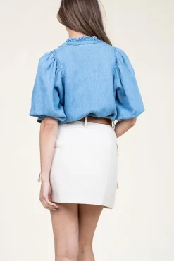 Outlet Louizon Lyocell Denim Blouse Patricia | Blue... | | Little Soho