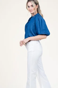 Fashion Louizon Lyocell Denim Blouse Patricia | Blue... | | Little Soho