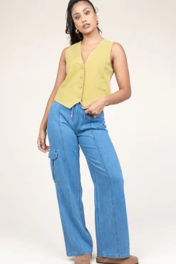 Best Suncoo Lyocell Waistcoat Gina | Green... | | Little Soho