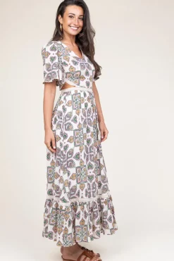 New Louizon Maxi Dress With Cut-Outs Menina | Natural... | | Little Soho