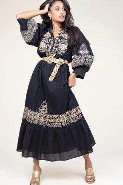 Discount Antik Batik Maxi Dress With Embroidery Neil | Black... | | Little Soho