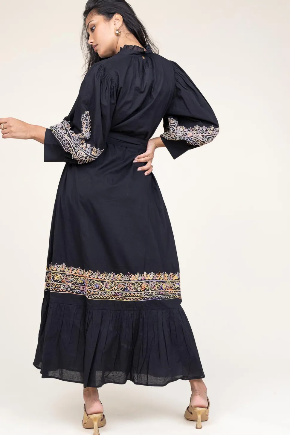 Discount Antik Batik Maxi Dress With Embroidery Neil | Black... | | Little Soho