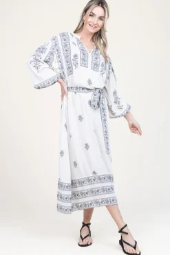 Best Stella Forest Maxi Dress With Embroidery Dorina | Natural... | | Little Soho