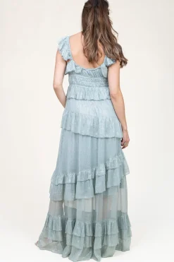 Shop Ibana Maxi Dress With Lurex Danessa | Blue... | | Little Soho