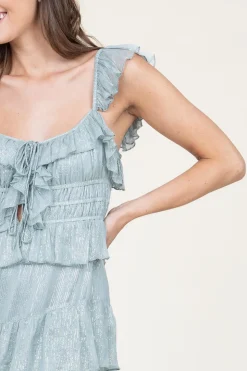 Shop Ibana Maxi Dress With Lurex Danessa | Blue... | | Little Soho