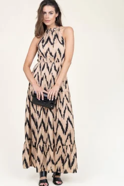 Sale Aaiko Maxi Dress With Print Charissa | Natural... | | Little Soho