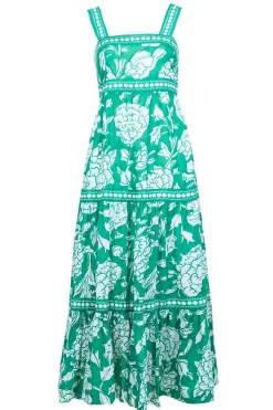 Discount Stella Forest Maxi Dress With Print Mora | Green... | | Little Soho