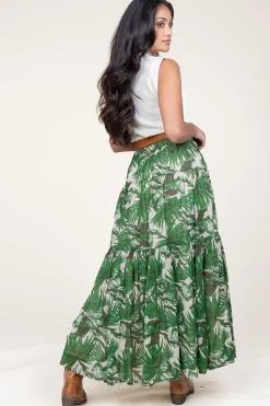 Sale Lollys Laundry Maxi Skirt With Print Sunset | Green... | | Little Soho