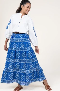 Hot Lollys Laundry Maxi Skirt With Print Sunset | Blue... | | Little Soho