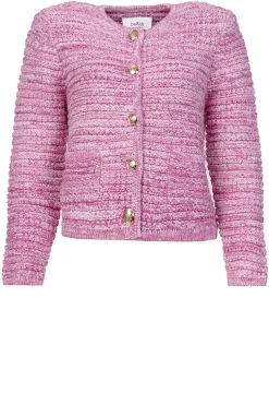 Online ba&sh Melange Tricot Cardigan Guspa | Pink... | | Little Soho