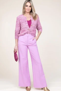 Online ba&sh Melange Tricot Cardigan Guspa | Pink... | | Little Soho