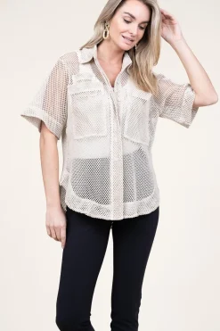 Cheap Copenhagen Muse Mesh Blouse Nina | Natural... | | Little Soho