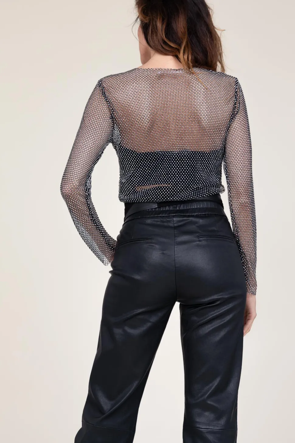 Cheap Co'Couture Mesh Top With Sequins Krystal | Black... | | Little Soho