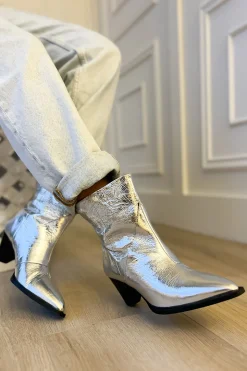 Best Sale Dante 6 Metallic Ankle Boots Kaia | Silver... | | Little Soho