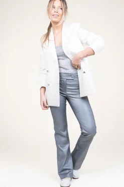 Best Copenhagen Muse Metallic Baby Rib Top Lika | Silver... | | Little Soho