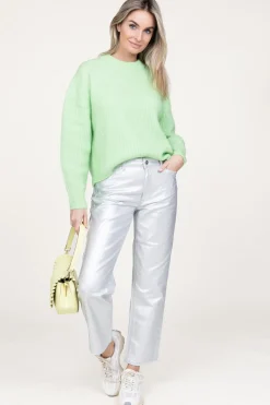 Sale Dante 6 Metallic Cropped Jeans Axelle | Silver... | | Little Soho