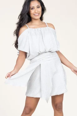 Hot IRO Metallic Dress Siranne | Silver... | | Little Soho