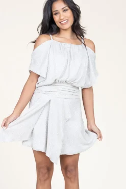 Hot IRO Metallic Dress Siranne | Silver... | | Little Soho