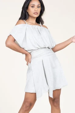 Hot IRO Metallic Dress Siranne | Silver... | | Little Soho