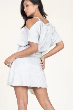 Hot IRO Metallic Dress Siranne | Silver... | | Little Soho