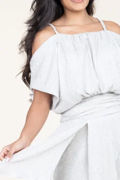 Hot IRO Metallic Dress Siranne | Silver... | | Little Soho