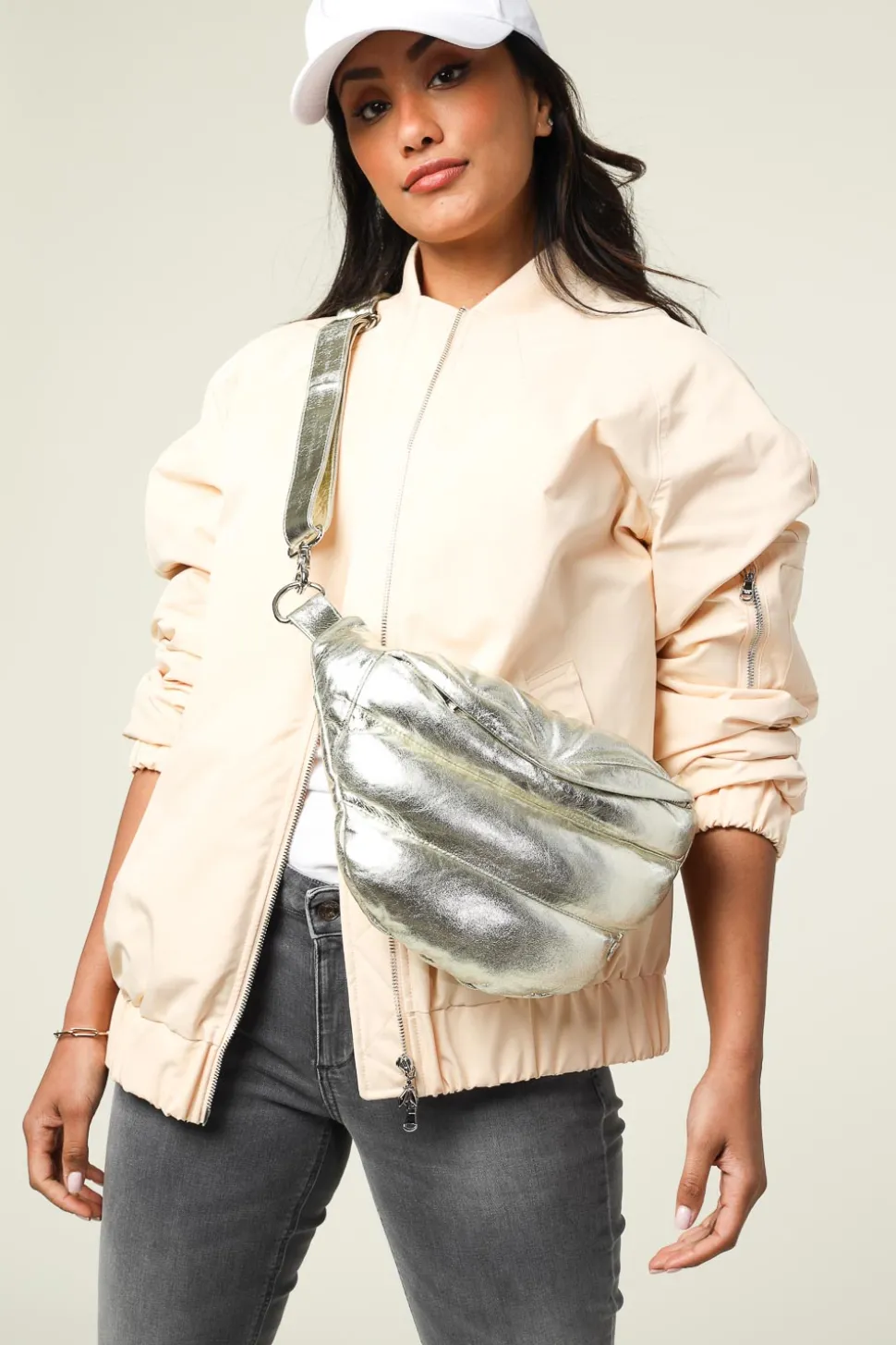 Outlet Depeche Metallic Leather Crossbody Some | Light Gold... | | Little Soho