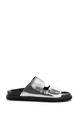 New Ivylee Copenhagen Metallic Leather Sandals Dawn | Silver... | | Little Soho