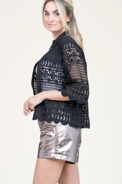 Flash Sale Est'Seven Metallic Leather Short Trinity | Bronze... | | Little Soho