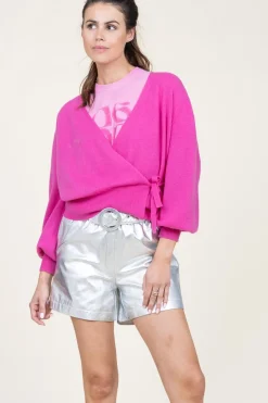 Flash Sale Est'Seven Metallic Leather Short Trinity | Silver... | | Little Soho