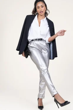 Online D-ETOILES CASIOPE Metallic Pants Fantasy | Silver... | | Little Soho