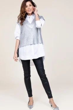 Outlet Co'Couture Metallic Spencer Row | Silver... | | Little Soho