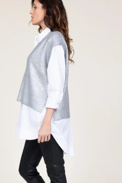 Outlet Co'Couture Metallic Spencer Row | Silver... | | Little Soho