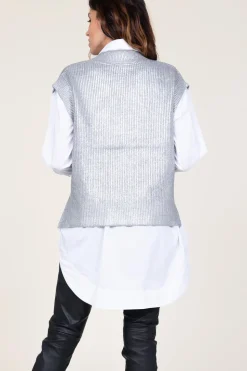 Outlet Co'Couture Metallic Spencer Row | Silver... | | Little Soho