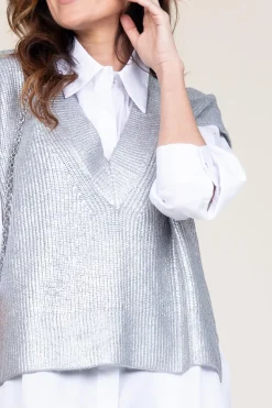 Outlet Co'Couture Metallic Spencer Row | Silver... | | Little Soho