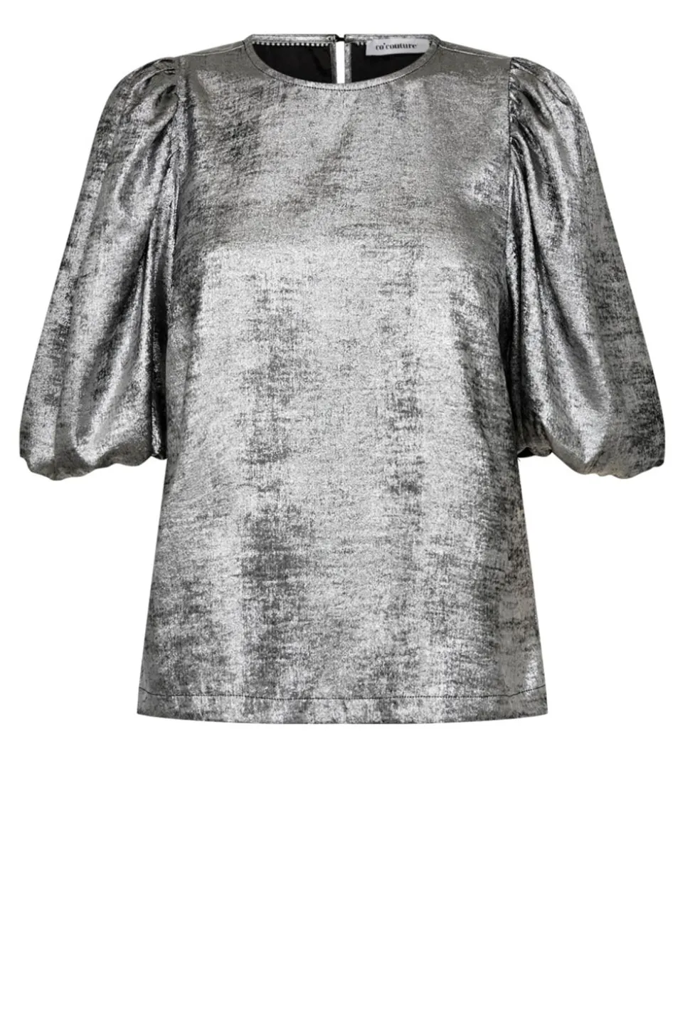 Outlet Co'Couture Metallic Top With Puffed Sleeves Chloe | Silver... | | Little Soho