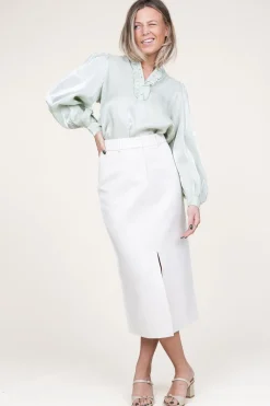Shop Aaiko Midi Skirt Salana | White... | | Little Soho