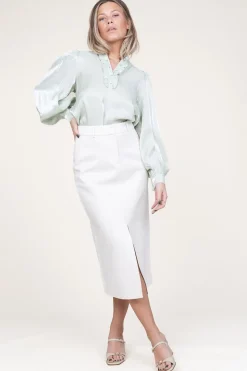 Shop Aaiko Midi Skirt Salana | White... | | Little Soho
